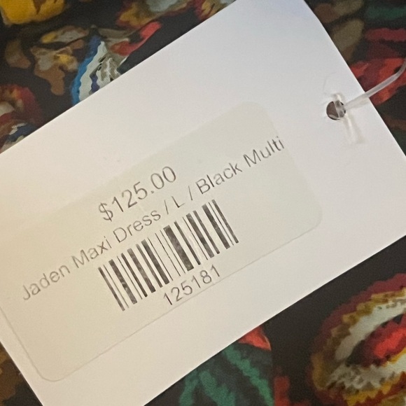 Olivaceous Multicolor Jaden Sleeveless Spaghetti Floral Print Maxi Dress Large - Picture 9 of 11